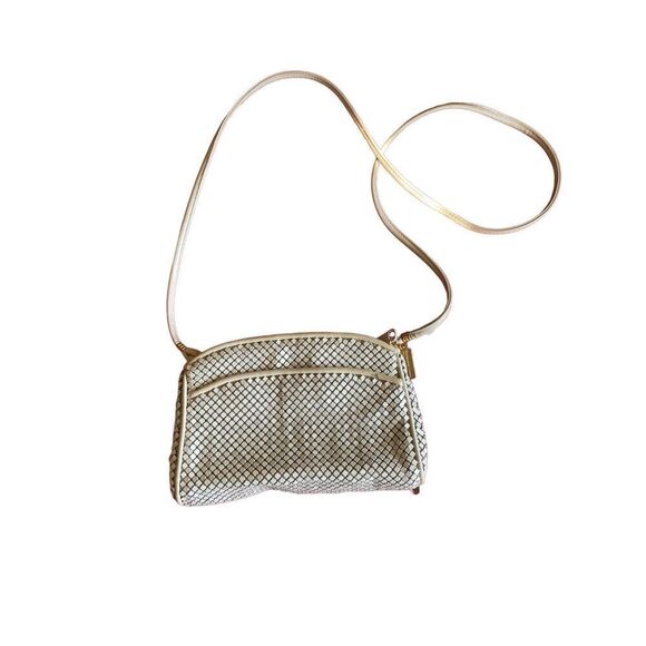 Whiting & Davis ivory vintage mesh off shoulder purse/bag - Picture 1 of 6
